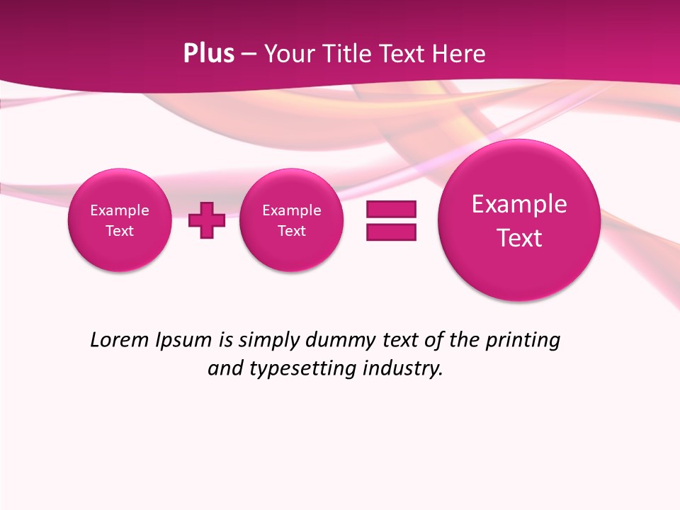 Vibrant Element Pink PowerPoint Template