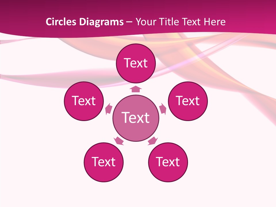 Vibrant Element Pink PowerPoint Template