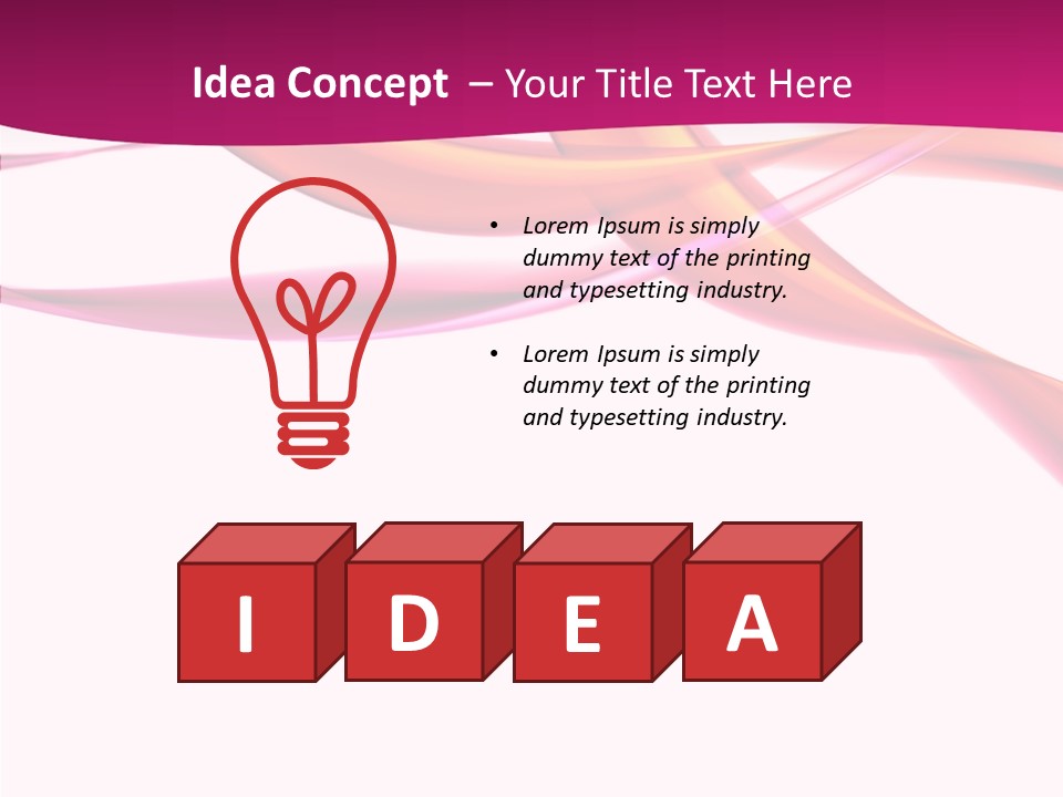 Vibrant Element Pink PowerPoint Template