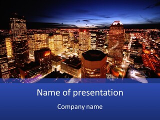 Clean District Financial PowerPoint Template