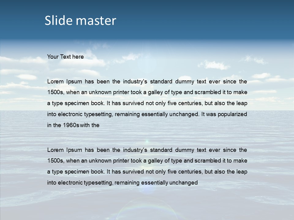 Seasonal Nature Sunny PowerPoint Template