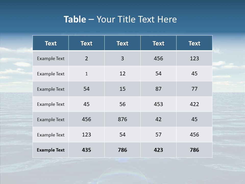 Seasonal Nature Sunny PowerPoint Template