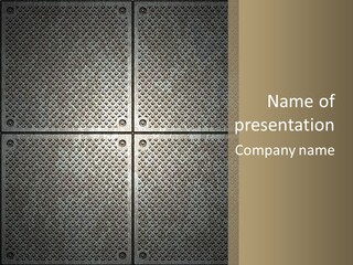 Shaped Corrugated Steel PowerPoint Template