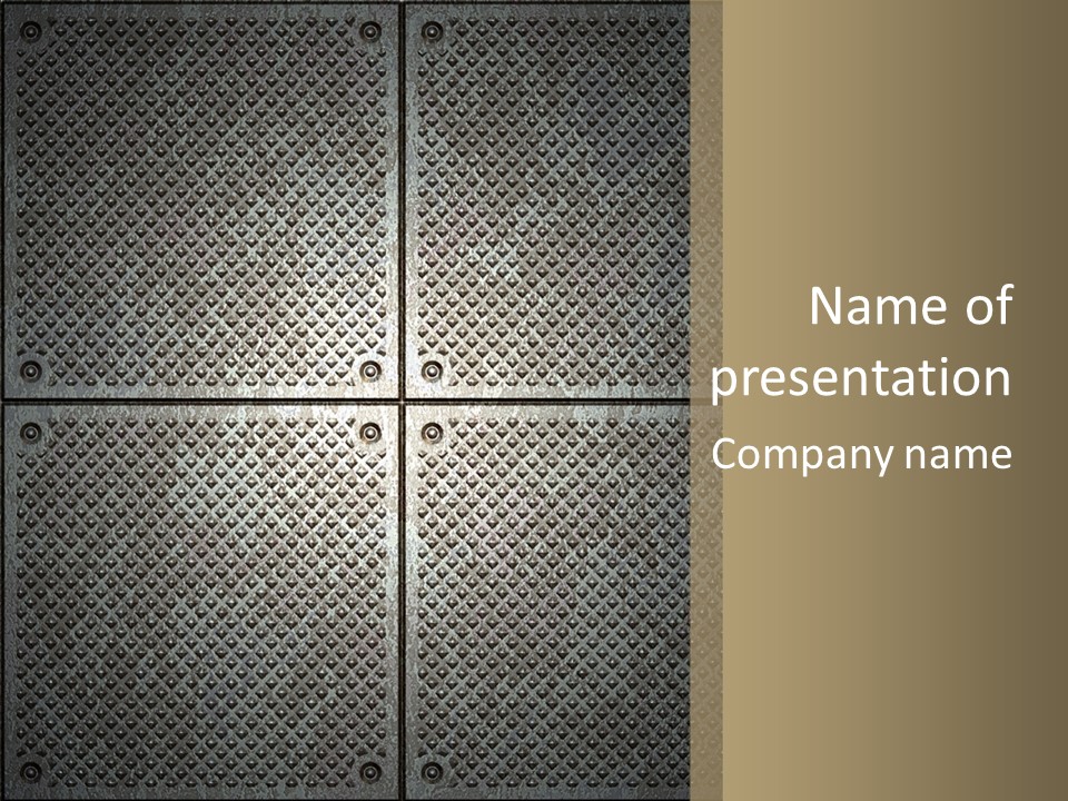 Shaped Corrugated Steel PowerPoint Template