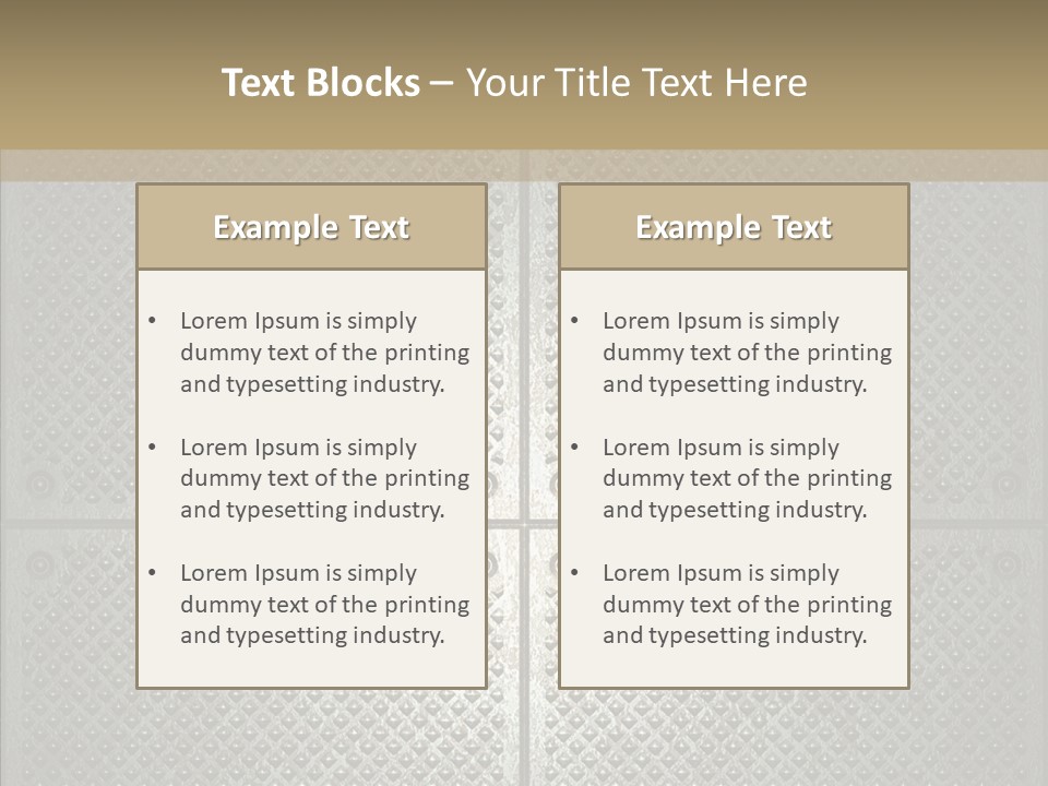 Shaped Corrugated Steel PowerPoint Template