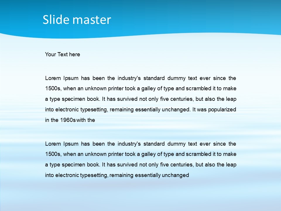 Light Idyllic Waves PowerPoint Template