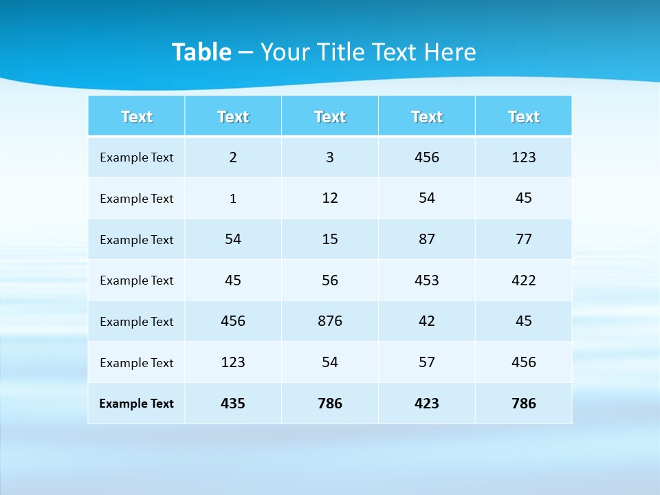 Light Idyllic Waves PowerPoint Template