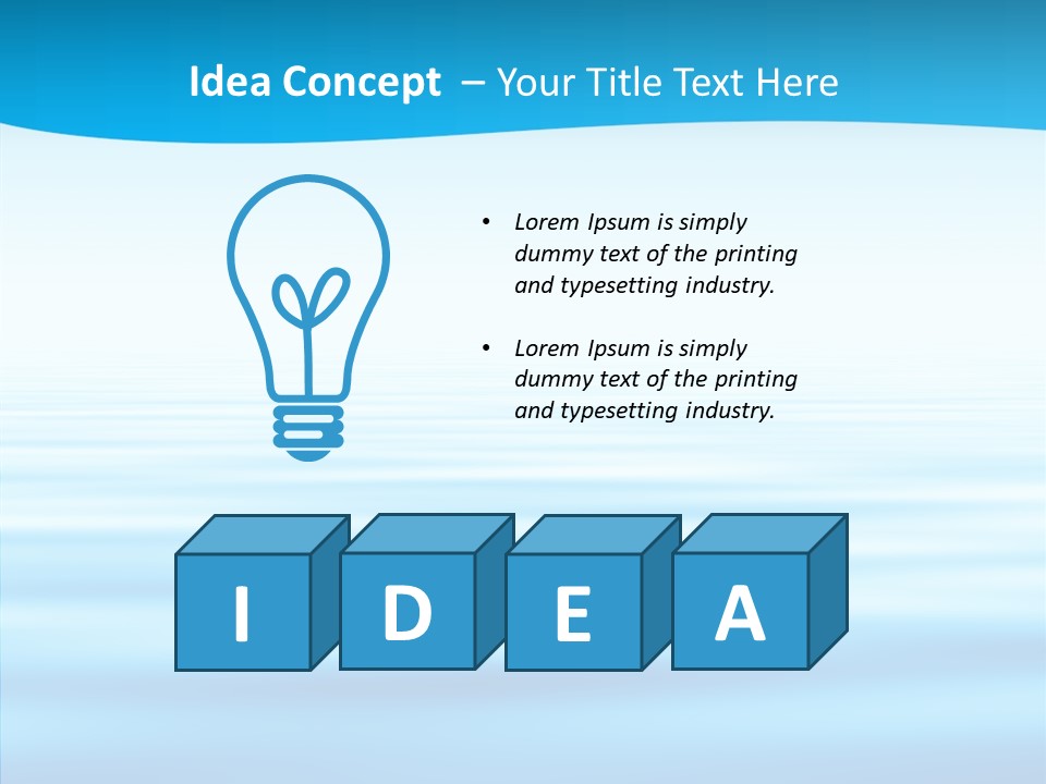 Light Idyllic Waves PowerPoint Template