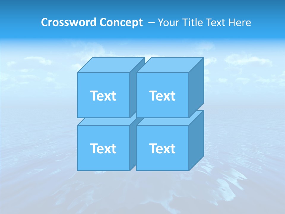 Postcard Illumination Blue PowerPoint Template