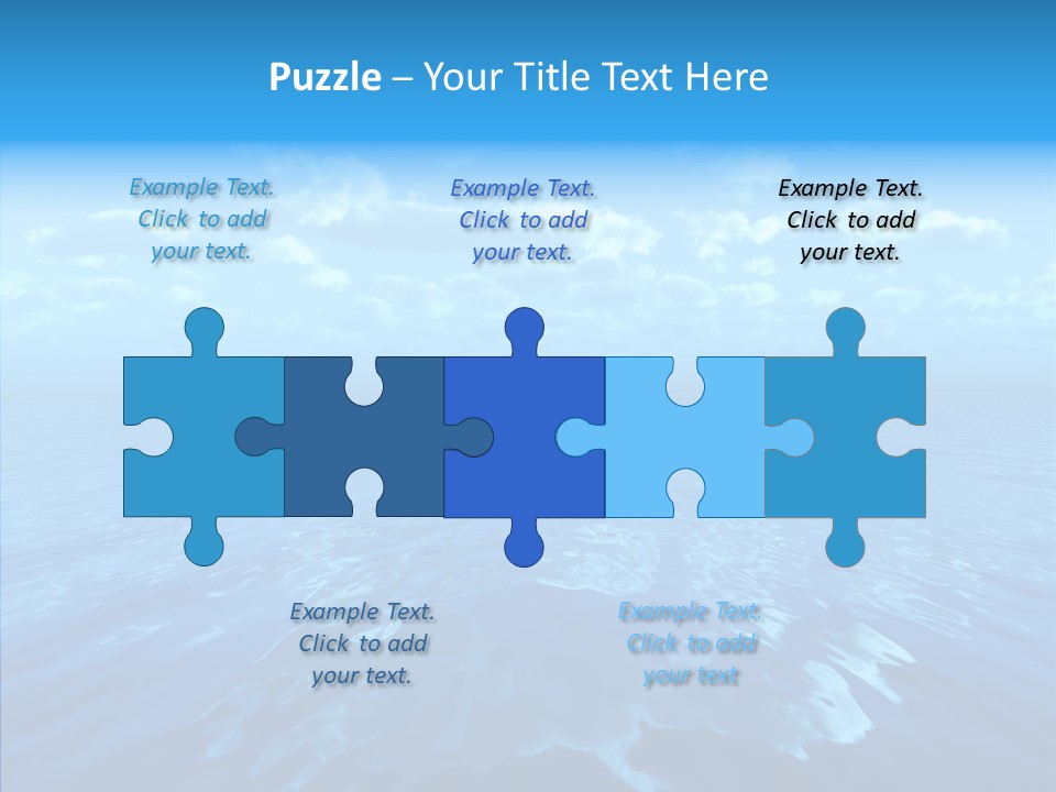 Postcard Illumination Blue PowerPoint Template