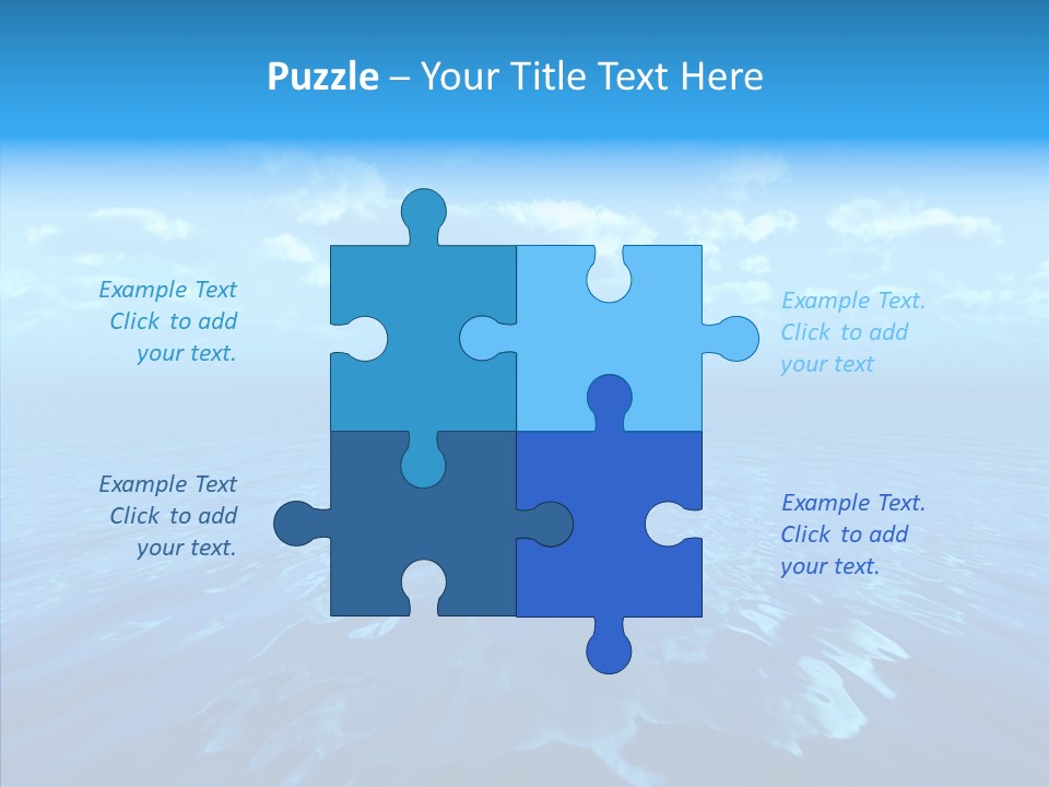 Postcard Illumination Blue PowerPoint Template