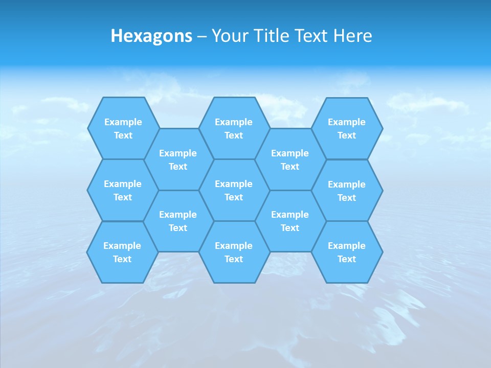 Postcard Illumination Blue PowerPoint Template