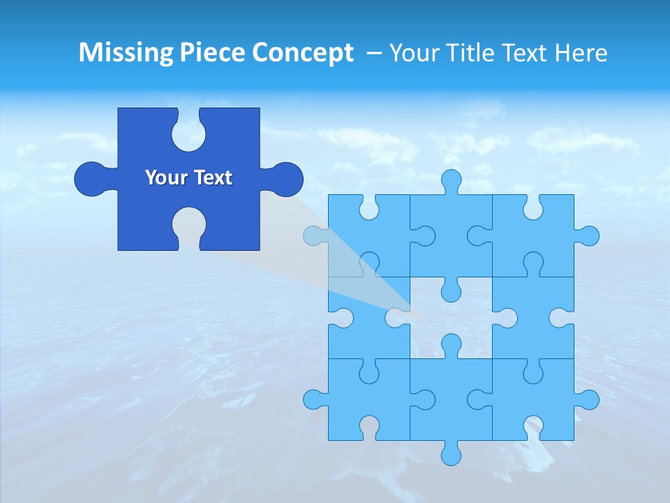 Postcard Illumination Blue PowerPoint Template