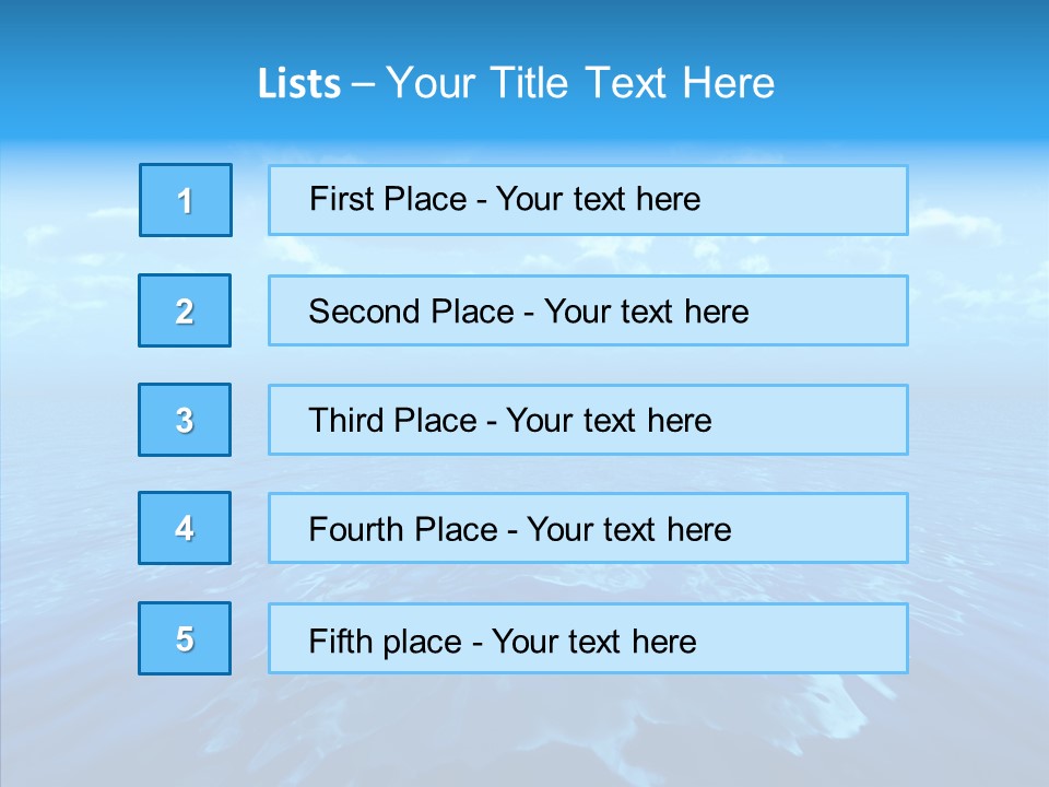 Postcard Illumination Blue PowerPoint Template
