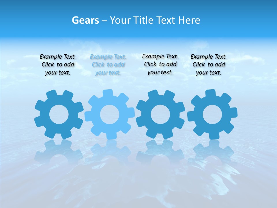 Postcard Illumination Blue PowerPoint Template