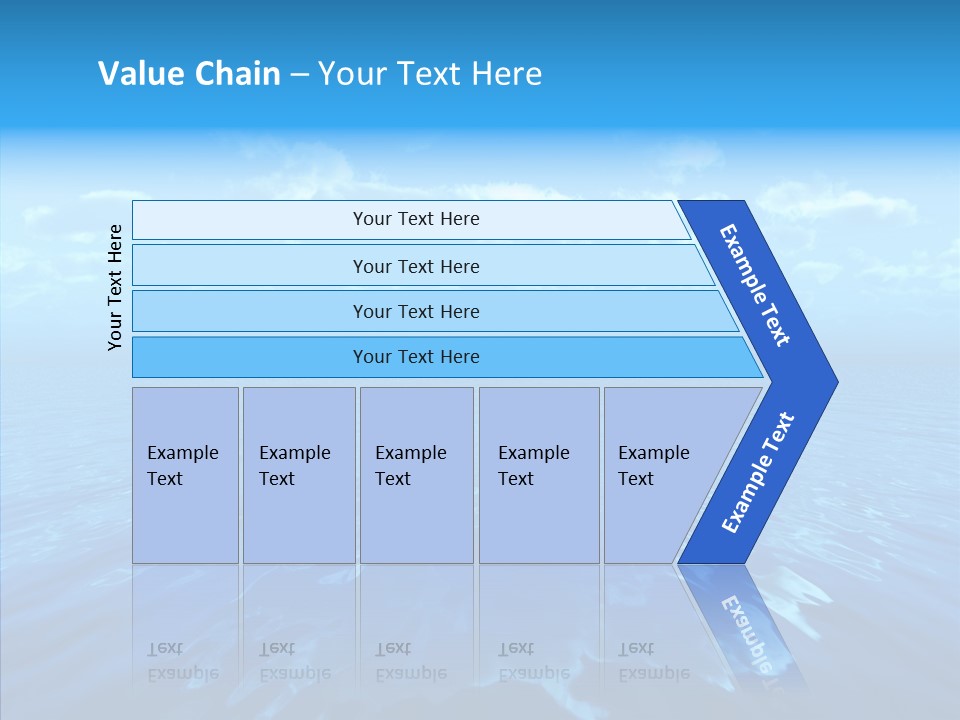 Postcard Illumination Blue PowerPoint Template