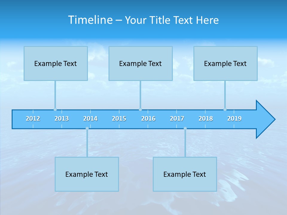 Postcard Illumination Blue PowerPoint Template