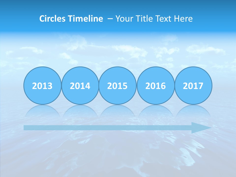 Postcard Illumination Blue PowerPoint Template