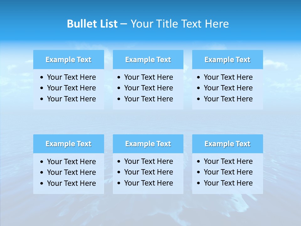 Postcard Illumination Blue PowerPoint Template