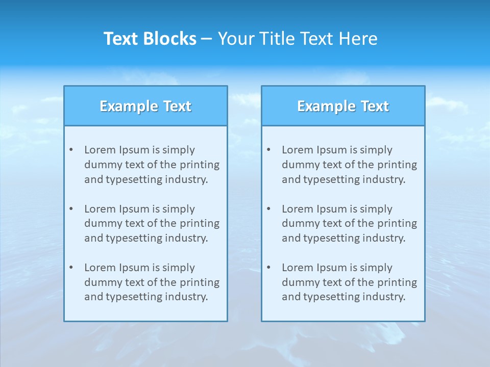 Postcard Illumination Blue PowerPoint Template