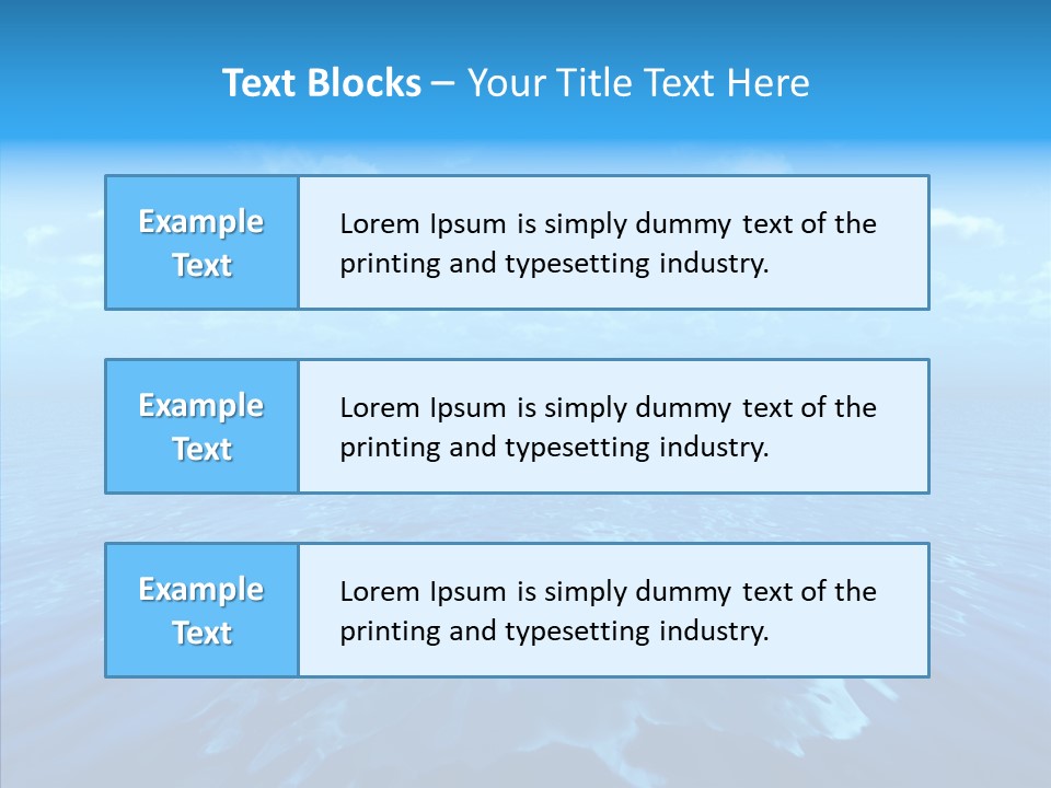 Postcard Illumination Blue PowerPoint Template