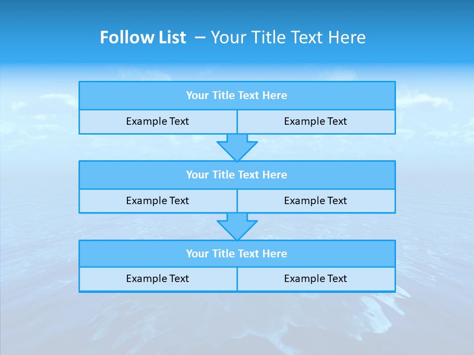 Postcard Illumination Blue PowerPoint Template