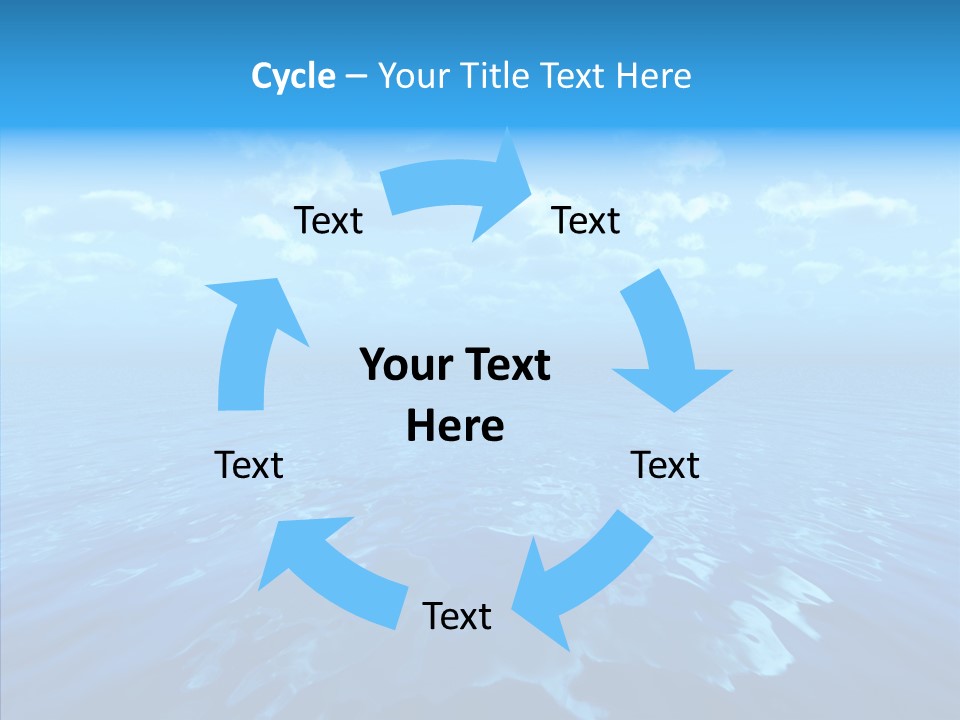 Postcard Illumination Blue PowerPoint Template