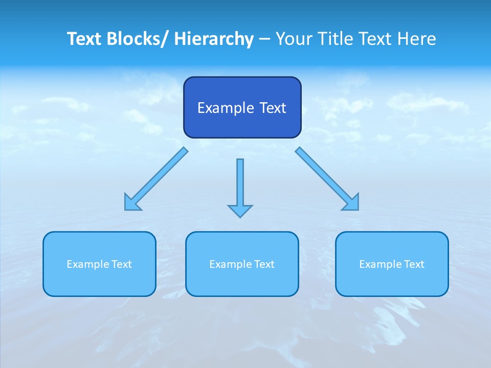 Postcard Illumination Blue PowerPoint Template