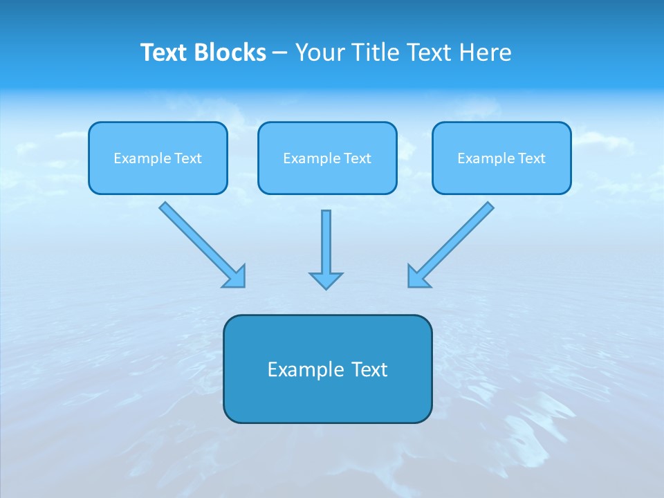 Postcard Illumination Blue PowerPoint Template
