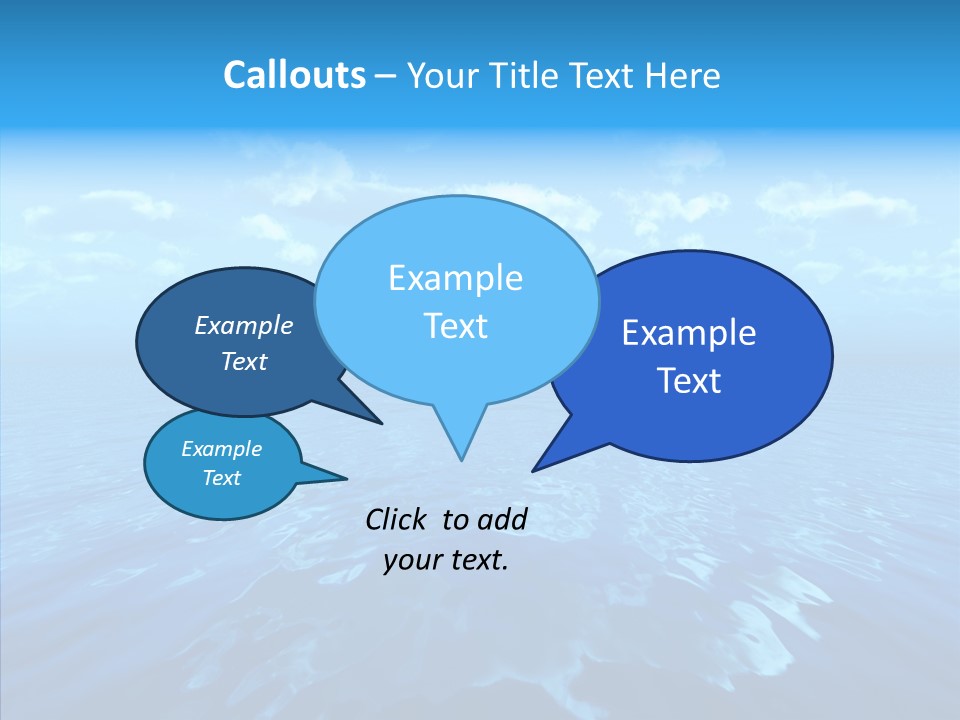 Postcard Illumination Blue PowerPoint Template