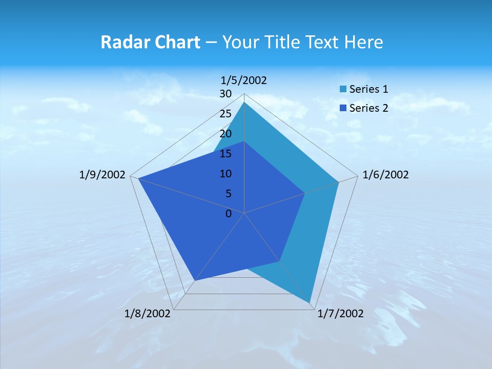 Postcard Illumination Blue PowerPoint Template
