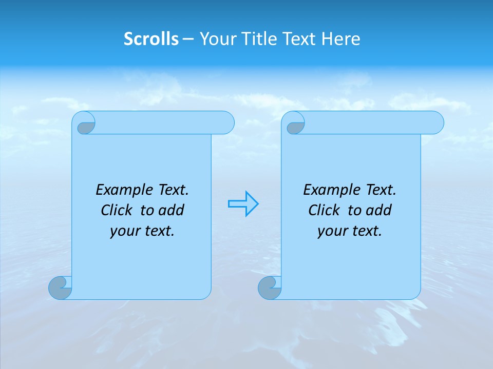Postcard Illumination Blue PowerPoint Template
