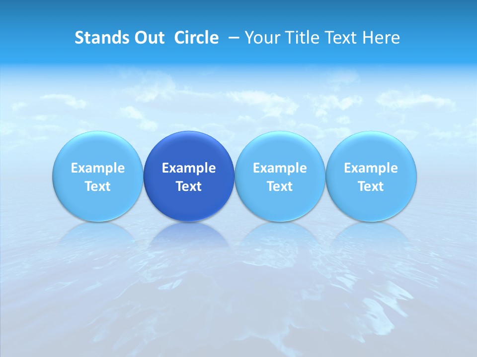 Postcard Illumination Blue PowerPoint Template