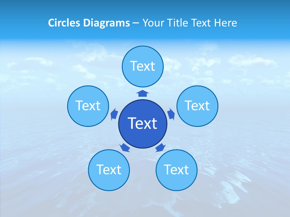 Postcard Illumination Blue PowerPoint Template