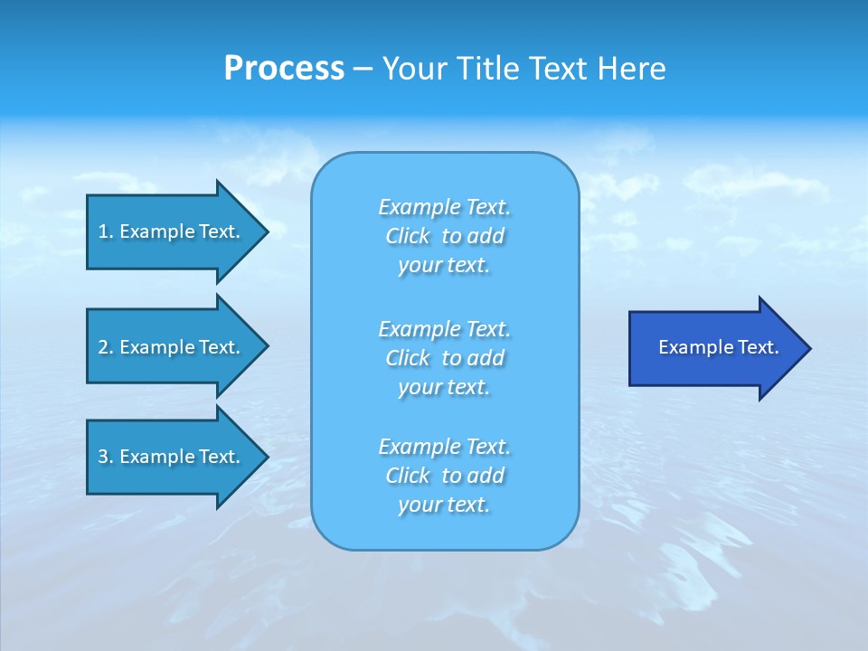 Postcard Illumination Blue PowerPoint Template