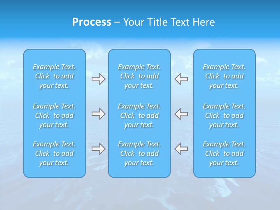 Postcard Illumination Blue PowerPoint Template