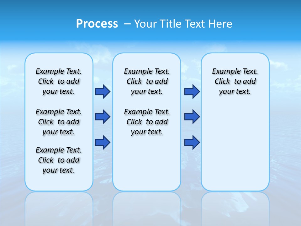 Postcard Illumination Blue PowerPoint Template