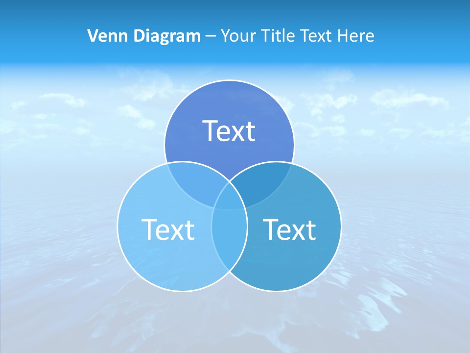 Postcard Illumination Blue PowerPoint Template