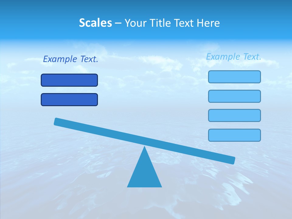 Postcard Illumination Blue PowerPoint Template