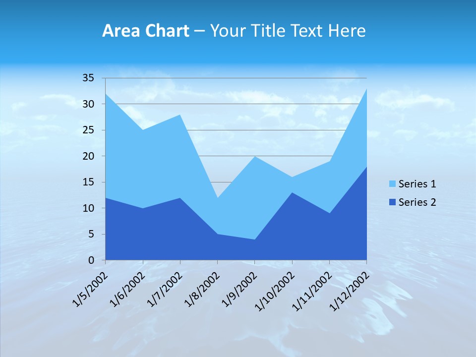 Postcard Illumination Blue PowerPoint Template