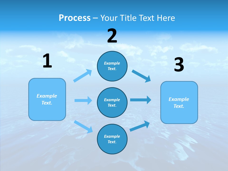 Postcard Illumination Blue PowerPoint Template