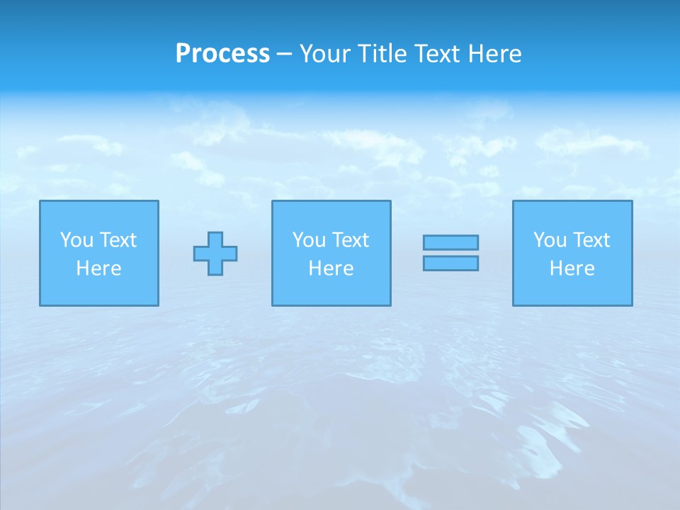 Postcard Illumination Blue PowerPoint Template
