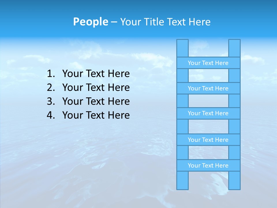 Postcard Illumination Blue PowerPoint Template