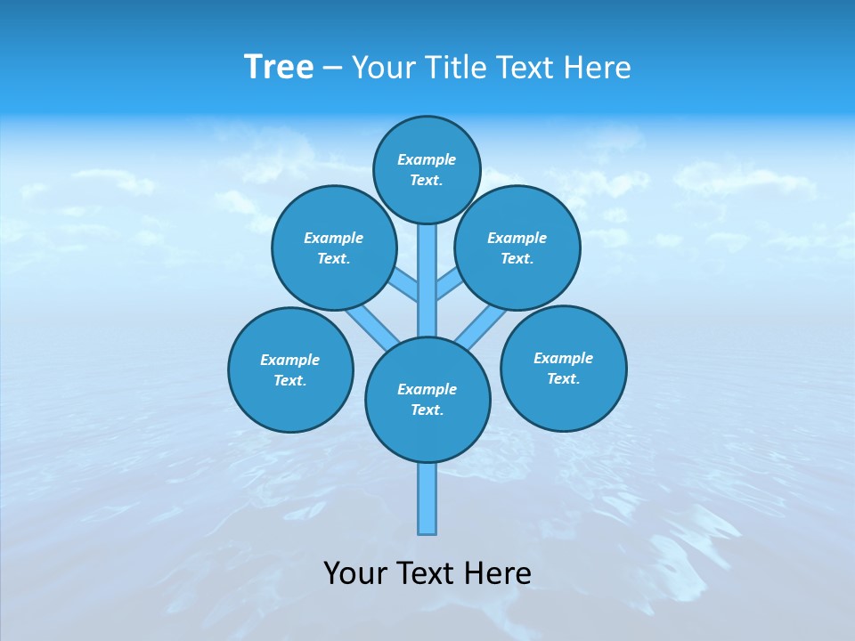 Postcard Illumination Blue PowerPoint Template