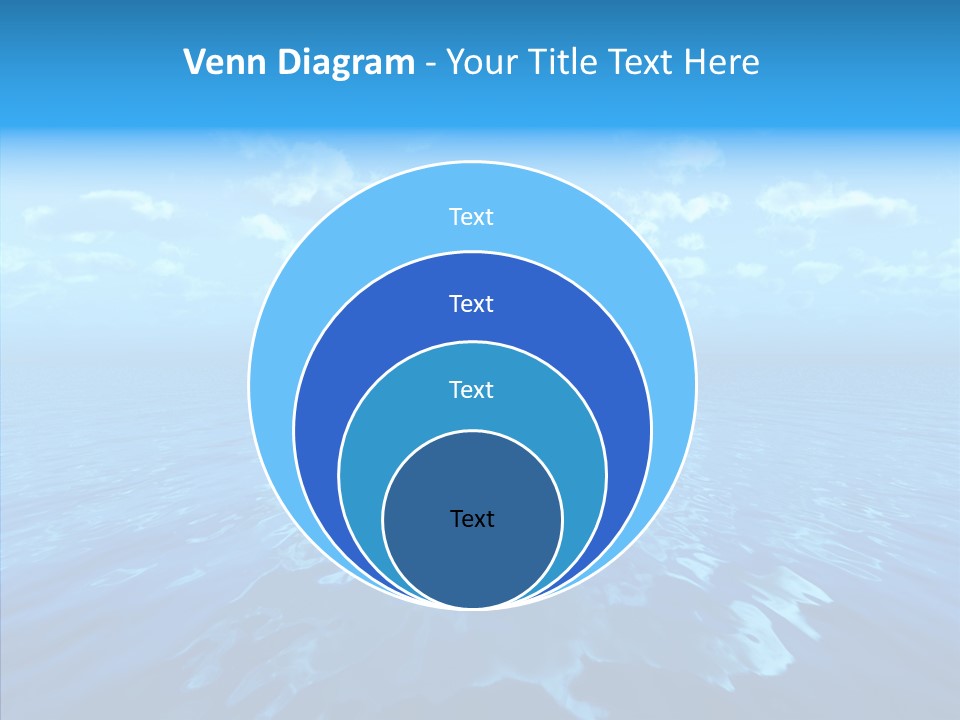 Postcard Illumination Blue PowerPoint Template