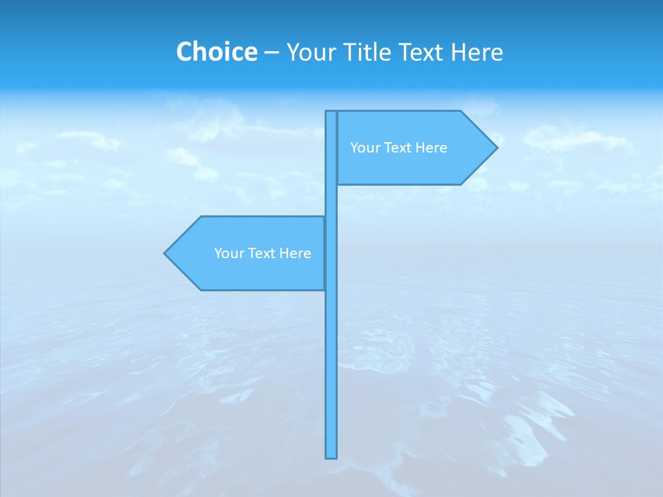 Postcard Illumination Blue PowerPoint Template