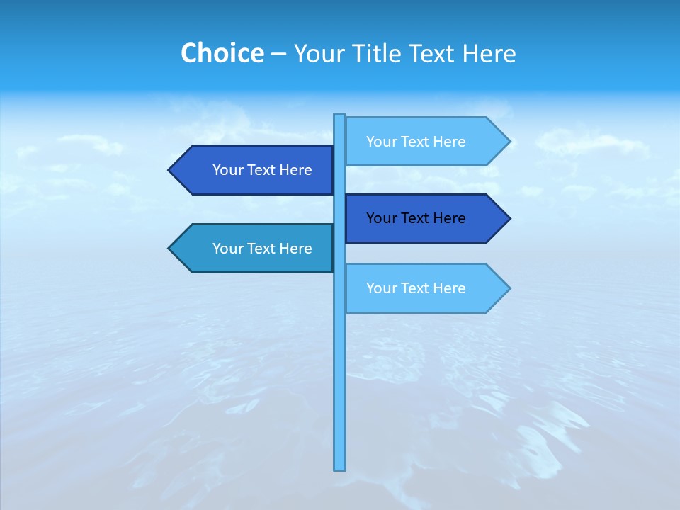 Postcard Illumination Blue PowerPoint Template