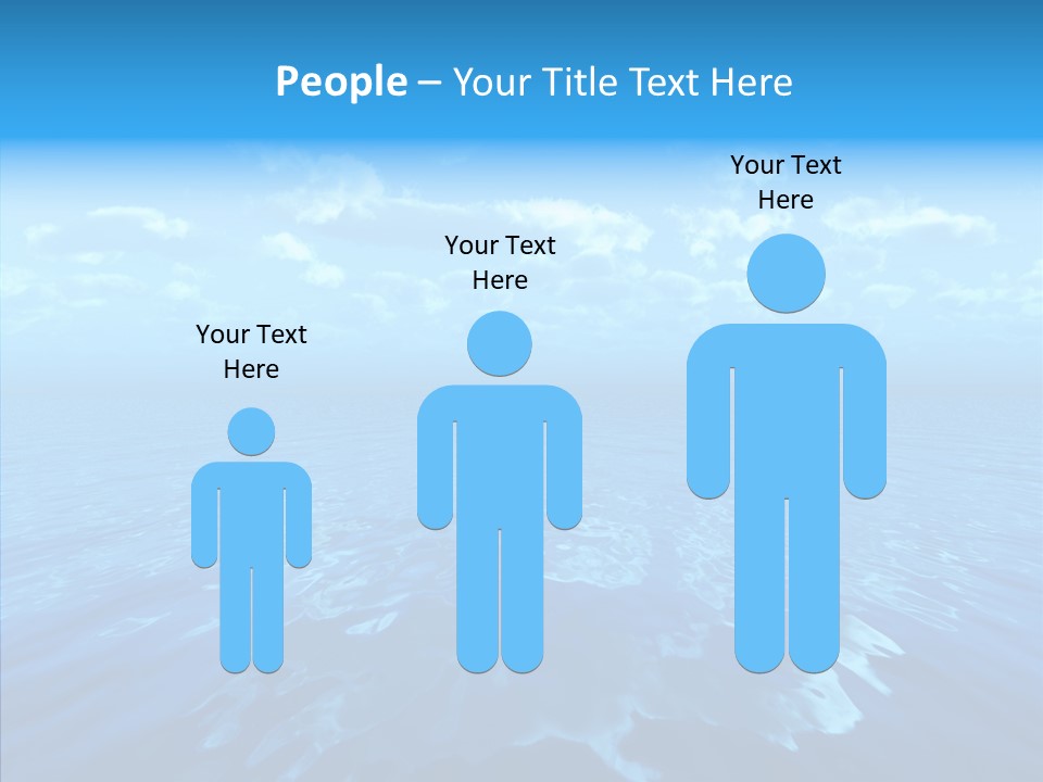 Postcard Illumination Blue PowerPoint Template