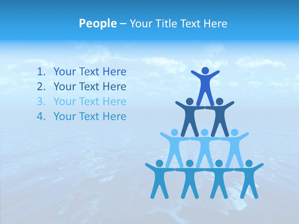 Postcard Illumination Blue PowerPoint Template