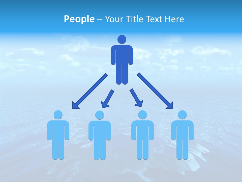 Postcard Illumination Blue PowerPoint Template